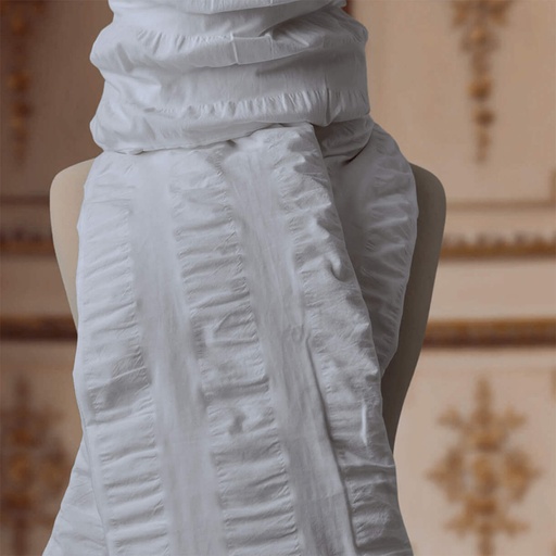 Écharpe en duvet (Large) + #wave-blanc